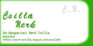 csilla merk business card